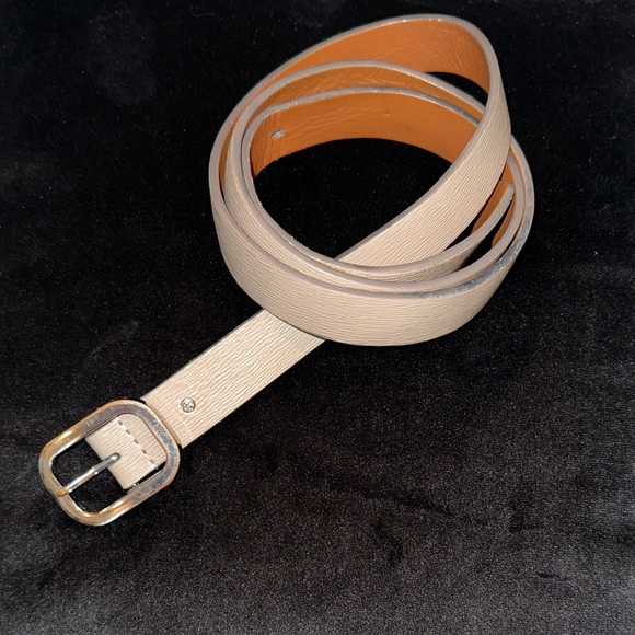Lauren Ralph Lauren Greige color Belt with Silver-Tone Buckle - Picture 1 of 13